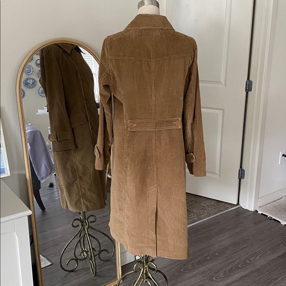 Vintage Y2K J.Crew Corduroy Trench Coat - Picture 9 of 15